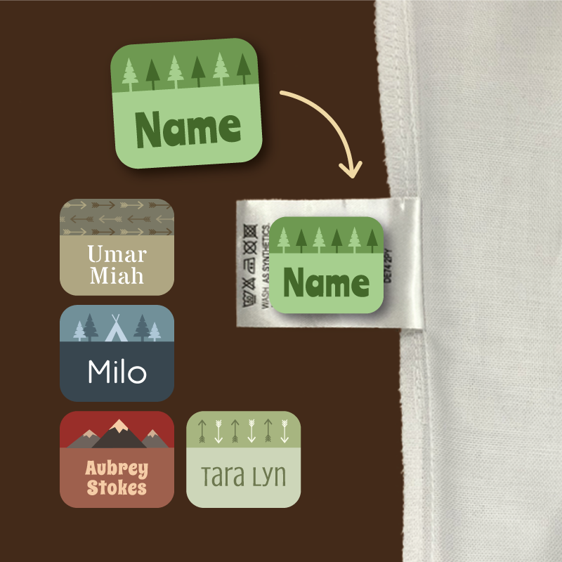 Adventure Stick On Clothing Labels