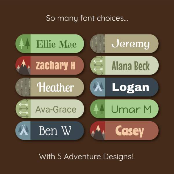 Personalised Adventure Iron On Labels - Image 2
