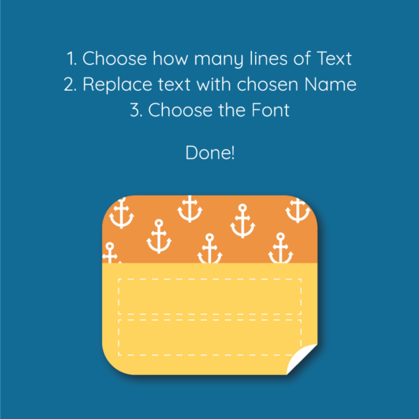 Stick On Nautical Clothing Name Labels - Image 3