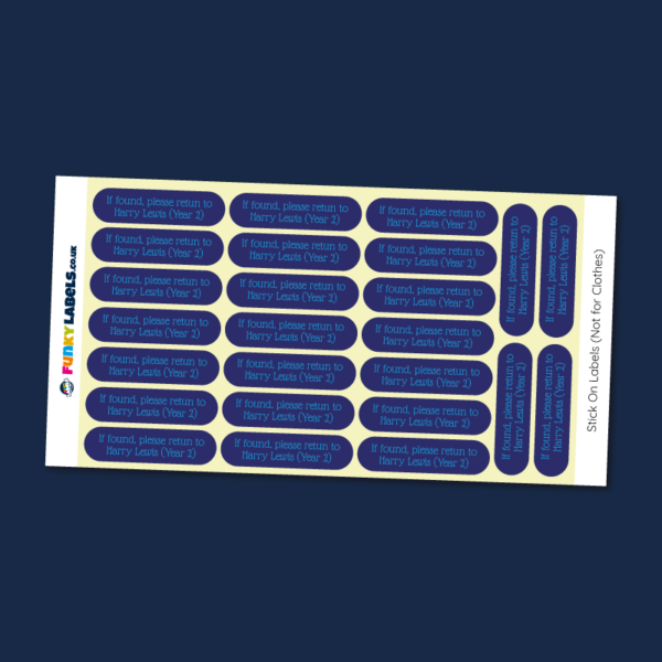 Stick On Colour Label with 2 Lines of Text - Image 2