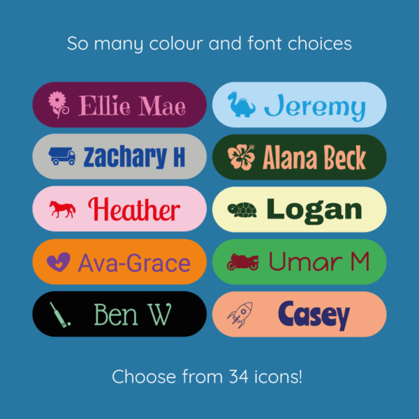 Stick On Colour Labels with Icon - Image 2