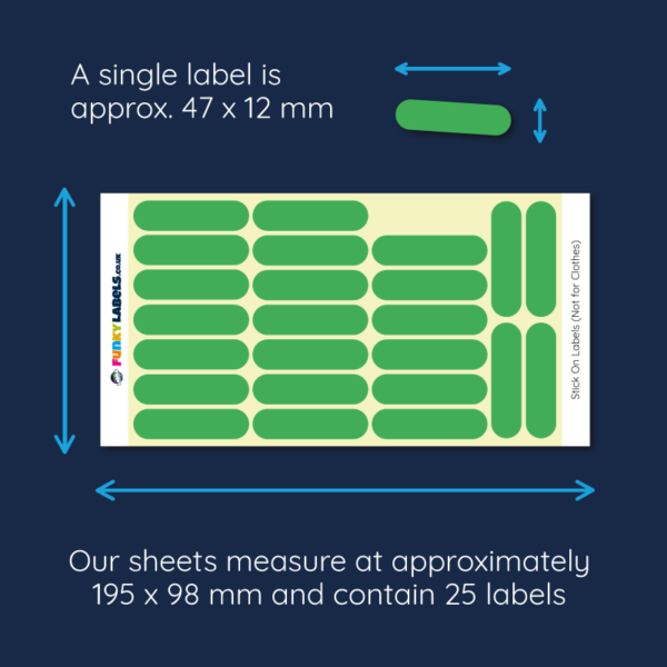 Stick On Colour Label with 2 Lines of Text - Image 6