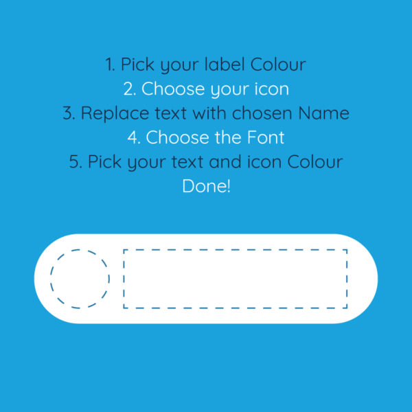 Stick On Colour Labels with Icon - Image 3
