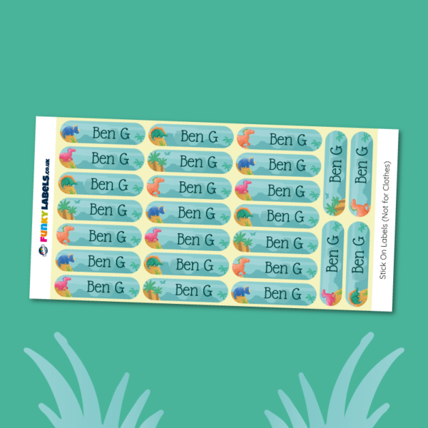 Deluxe Stick On Dinosaur Labels - Image 2