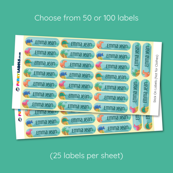 Deluxe Stick On Dinosaur Labels - Image 4