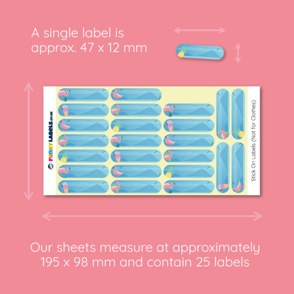 Deluxe Stick On Flamingo Labels - Image 6