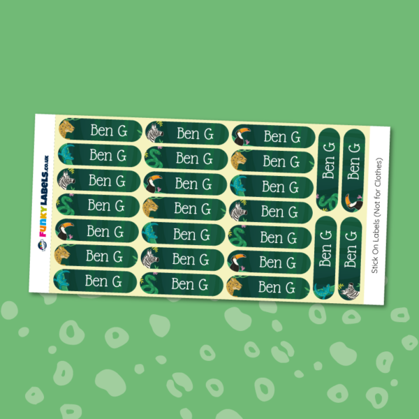 Deluxe Stick On Jungle Labels - Image 2
