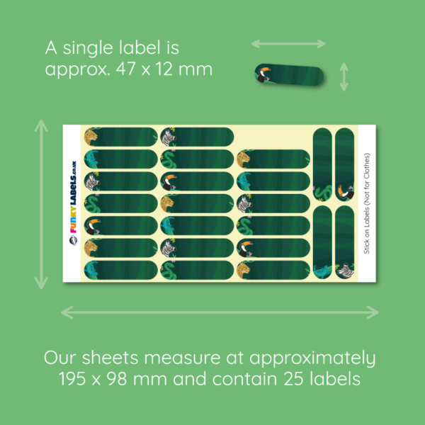 Deluxe Stick On Jungle Labels - Image 6