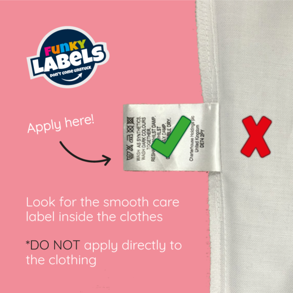 Deluxe Stick On Flamingo Clothing Name Labels - Image 7