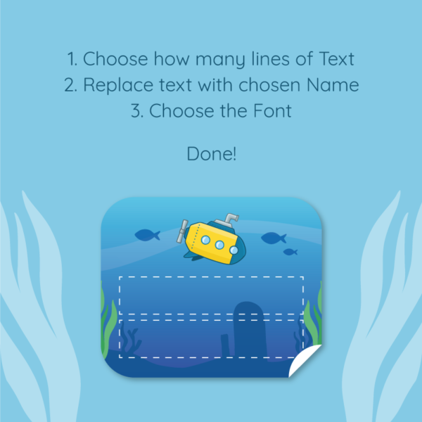 Deluxe Stick On Under The Sea Clothing Name Labels - Image 5
