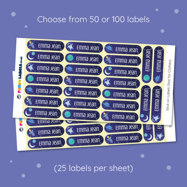 Deluxe Stick On Space Labels - Image 4