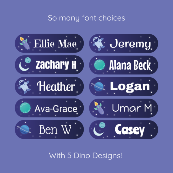 Deluxe Stick On Space Labels - Image 3