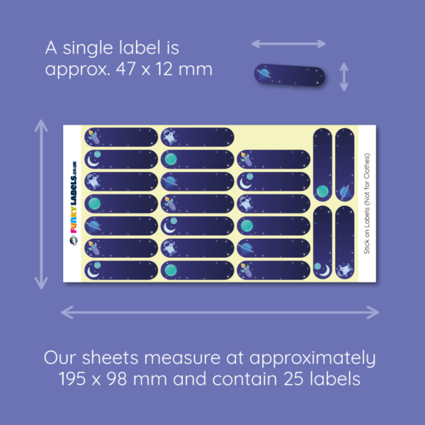 Deluxe Stick On Space Labels - Image 6