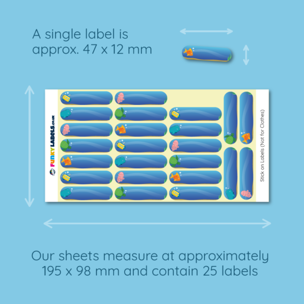 Deluxe Stick On Under The Sea Labels - Image 6