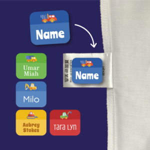 Stick On Diggers Clothing Name Labels