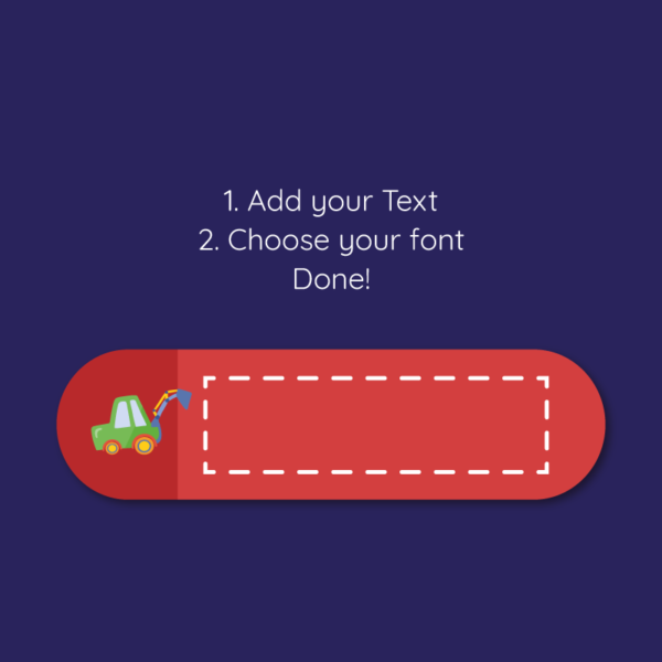 Digger Personalised Name Stickers - Image 3