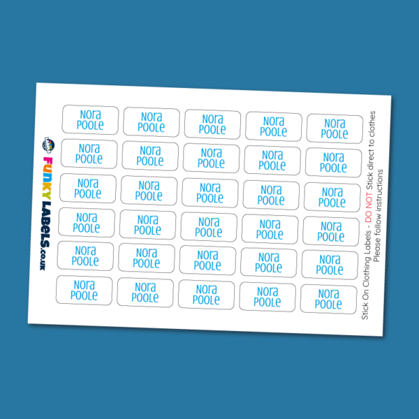 White Stick On Clothing Name Labels - Image 4