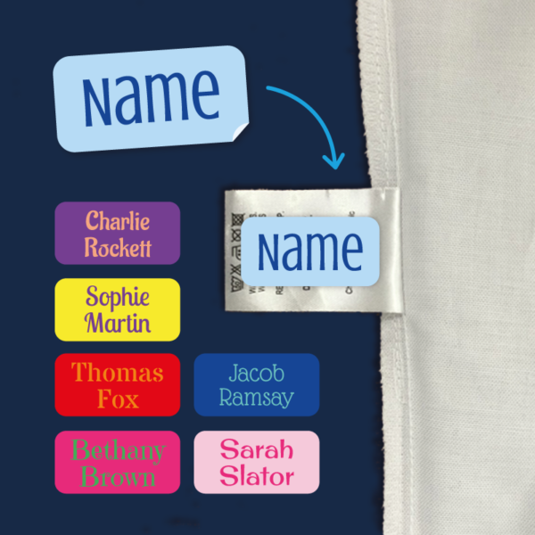 Stick On Clothing Name Labels