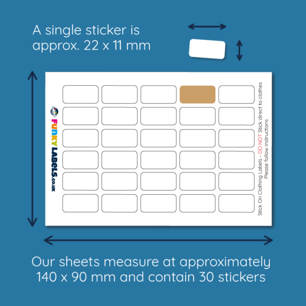 White Stick On Clothing Name Labels - Image 6