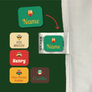Stick On Owl Clothing Name Labels