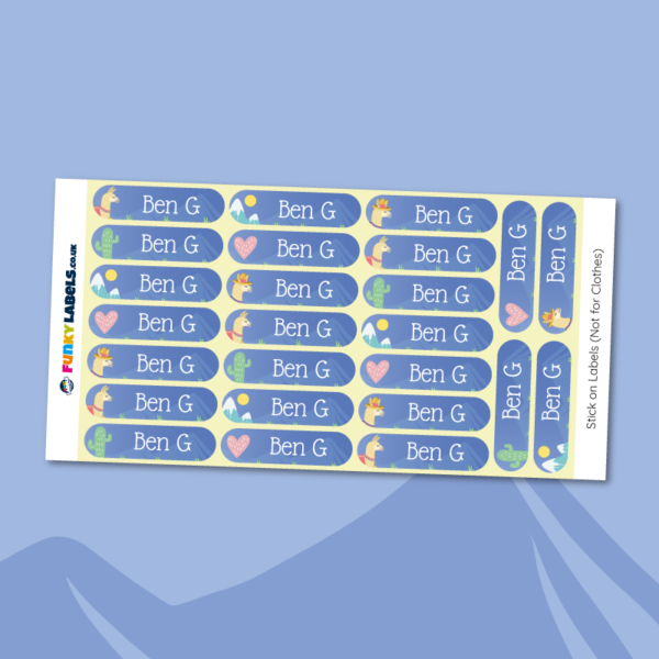Deluxe Stick On Llama Labels - Image 2