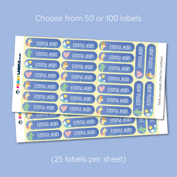 Deluxe Stick On Llama Labels - Image 4