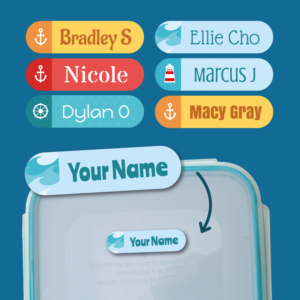 Nautical Personalised Name Stickers