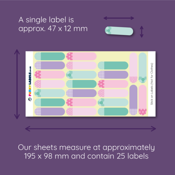 Pattern Personalised Name Stickers - Image 5