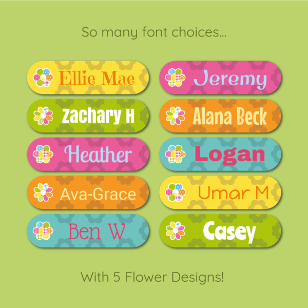 Personalised Flower Name Stickers - Image 2