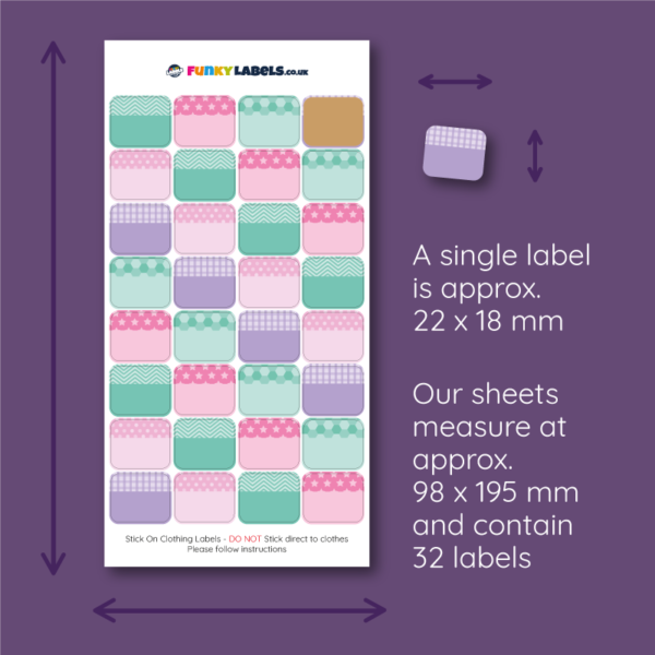 Stick On Pattern Clothing Name Labels - Image 4