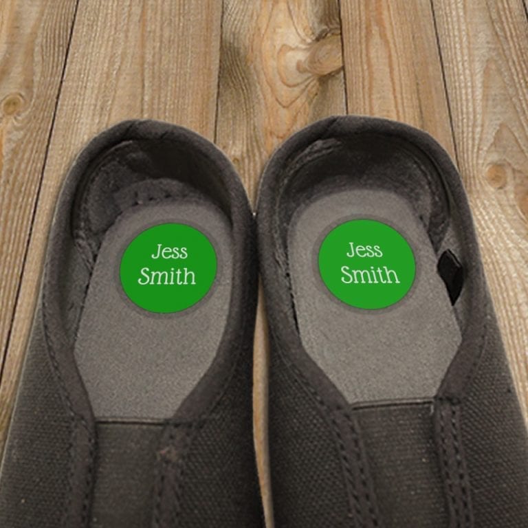 Shoe Dots personalised shoe labels