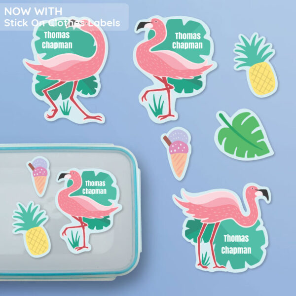 Super Deluxe Flamingo Label Pack