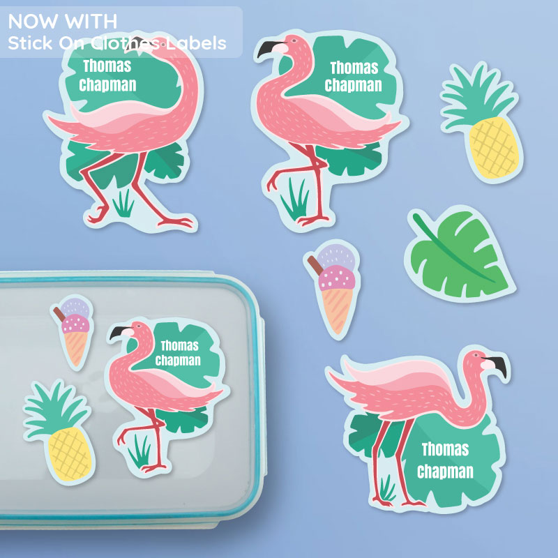 Super Deluxe Flamingo Label Pack