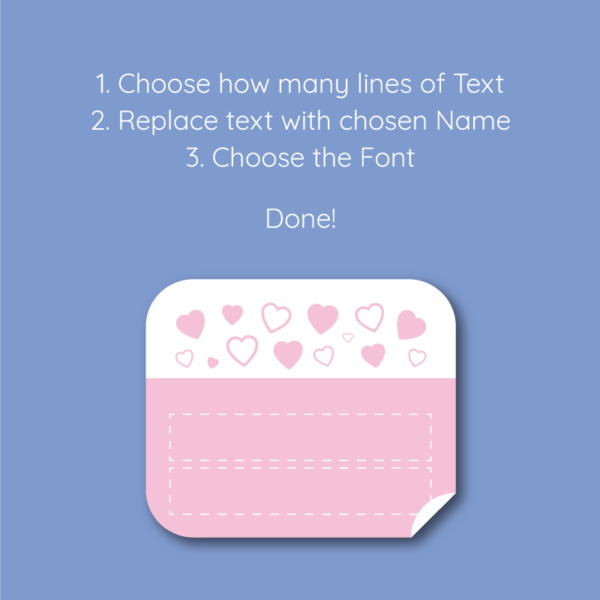 Stick On Heart Clothing Name Labels - Image 3