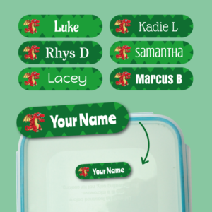 Dragon Personalised Name Stickers