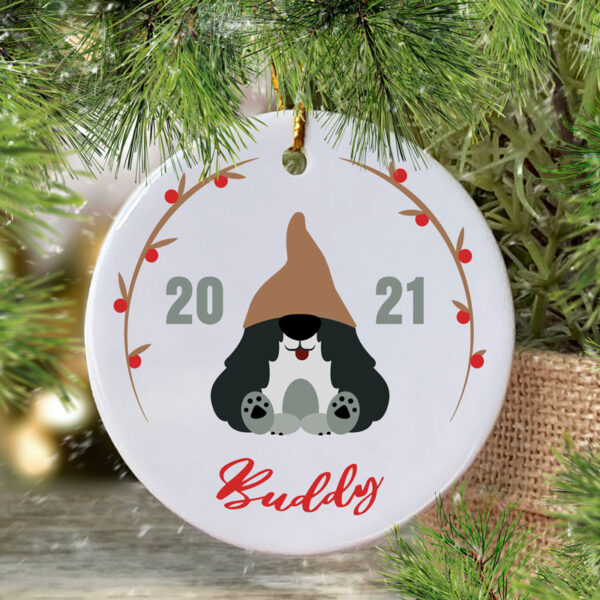 Personalised Gnome Christmas Decoration - Modern Theme - Image 4