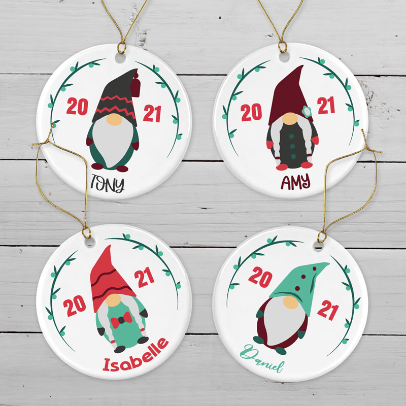 personalised gonk christmas decoration