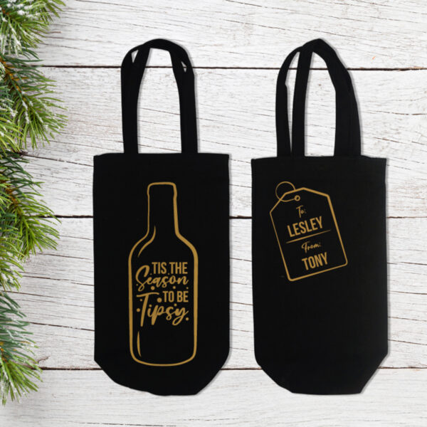 Personalised Christmas Bottle Bag - Image 5