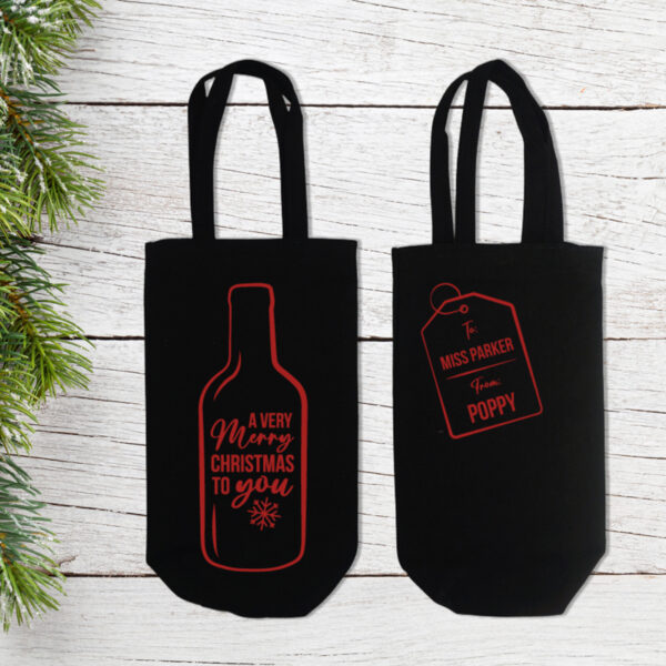 Personalised Christmas Bottle Bag - Image 6