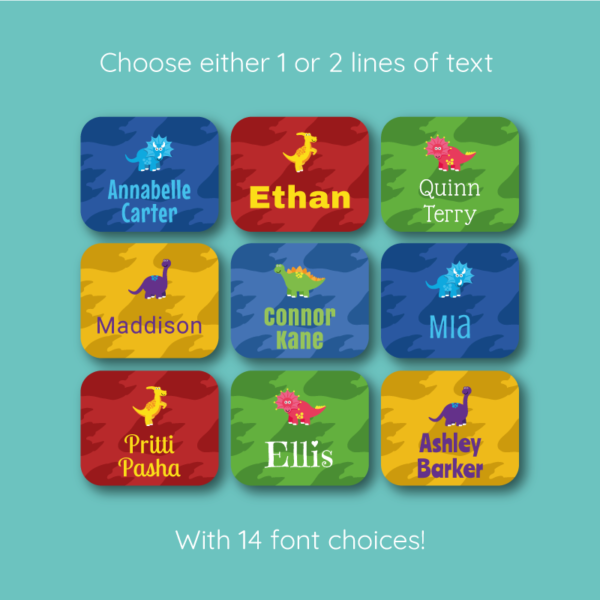 Stick On Dinosaur Clothing Name Labels - Image 2
