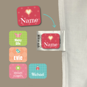 Stick On Shabby Chic Clothing Name Labels