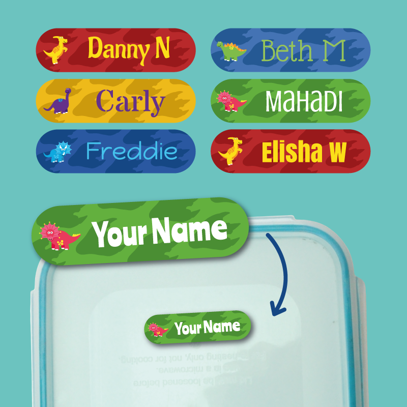 Stick On Dinosaur Labels