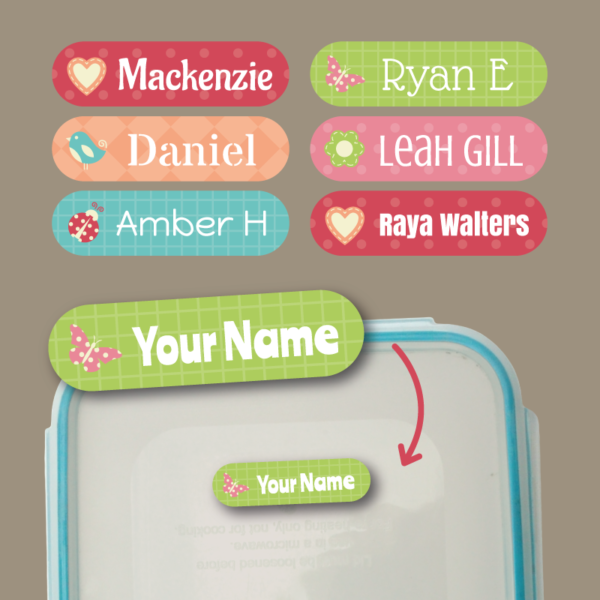 Stick On Shabby Chic Name Labels