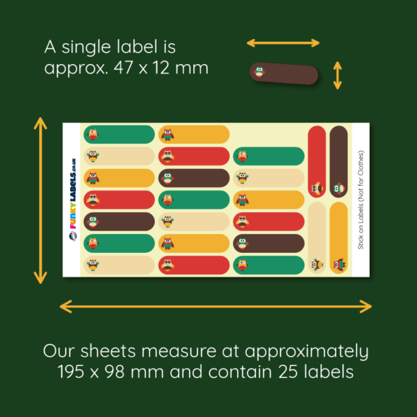Personalised Stick On Owl Labels - Image 4