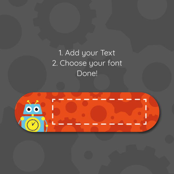 Personalised Stick On Robot Labels - Image 3