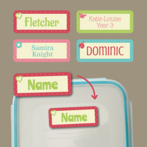 Shabby Chic Personalised Large Stickers