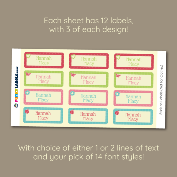 Shabby Chic Personalised Large Stickers - Image 4
