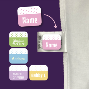 Dotty Clothing Stick On Name Labels
