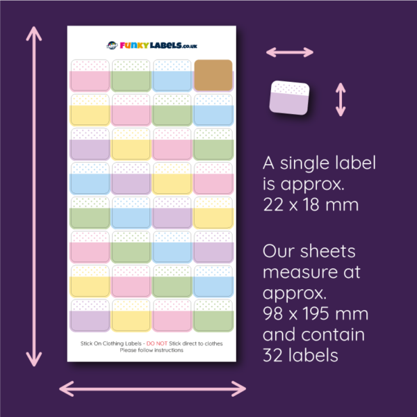 Stick On Dotty Clothing Name Labels - Image 4