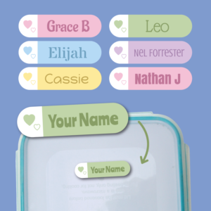 Stick On Pastel Name Labels